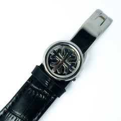 Patek Philippe Genève Black Leather Strap