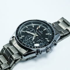 Omega Seamaster Silver Black Chronograph – Stainless Steel