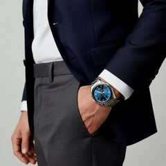 Omega Seamaster Silver Blue Chronograph – Stainless Steel