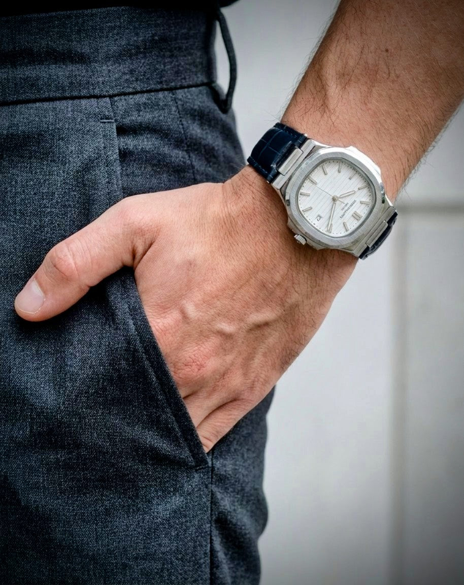 Patek Philippe Genève Black Leather Strap