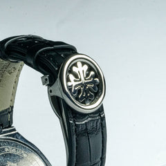 Patek Philippe Genève Black Leather Strap