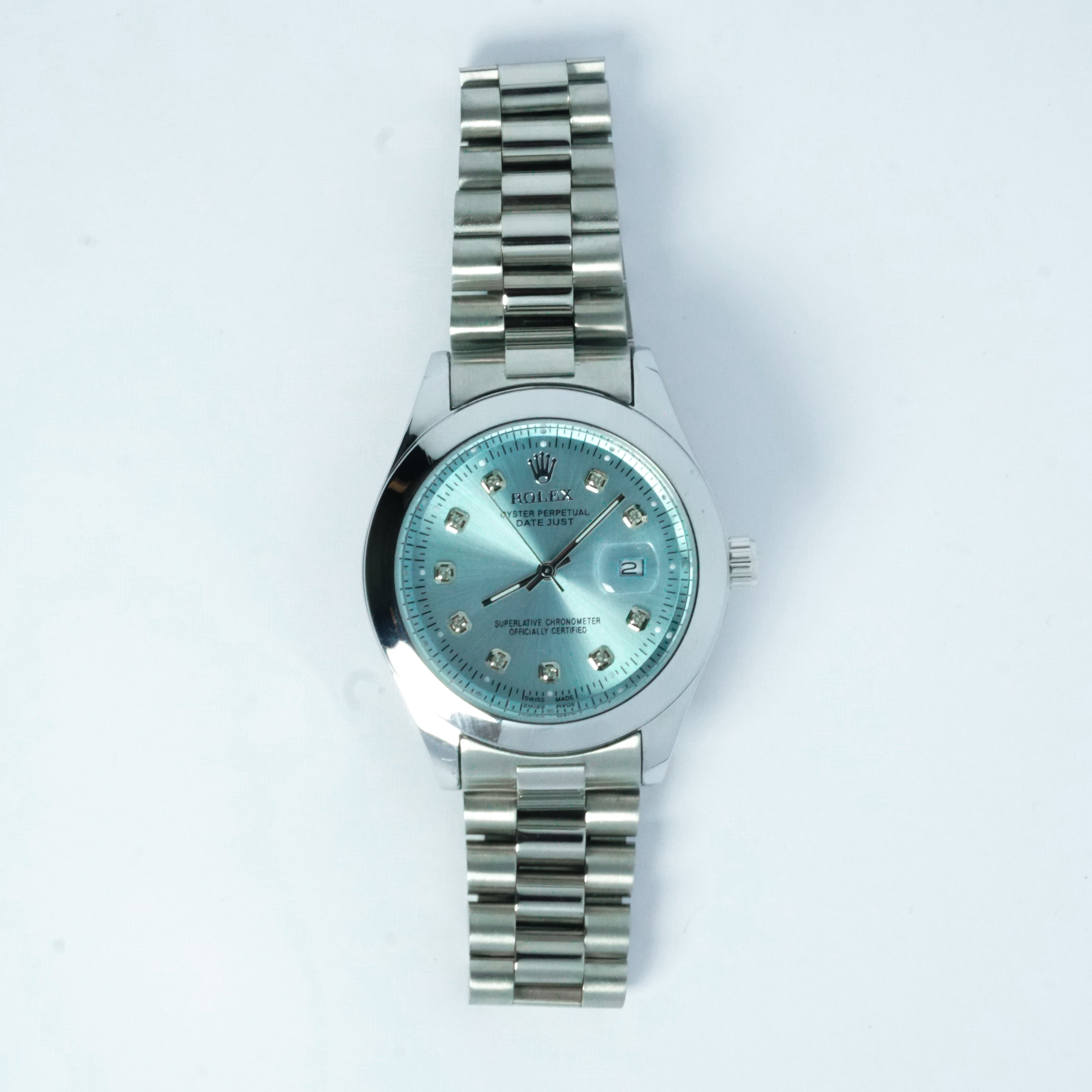 Rolex Oyster Perpetual Datejust Silver Tiffany